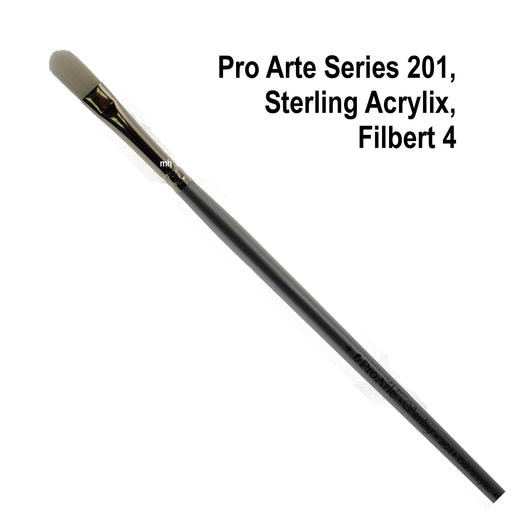 Pro Arte Series 201 Filbert Stirling Brush Tool for Acrylic and Oil Painters - Picture 4 of 8