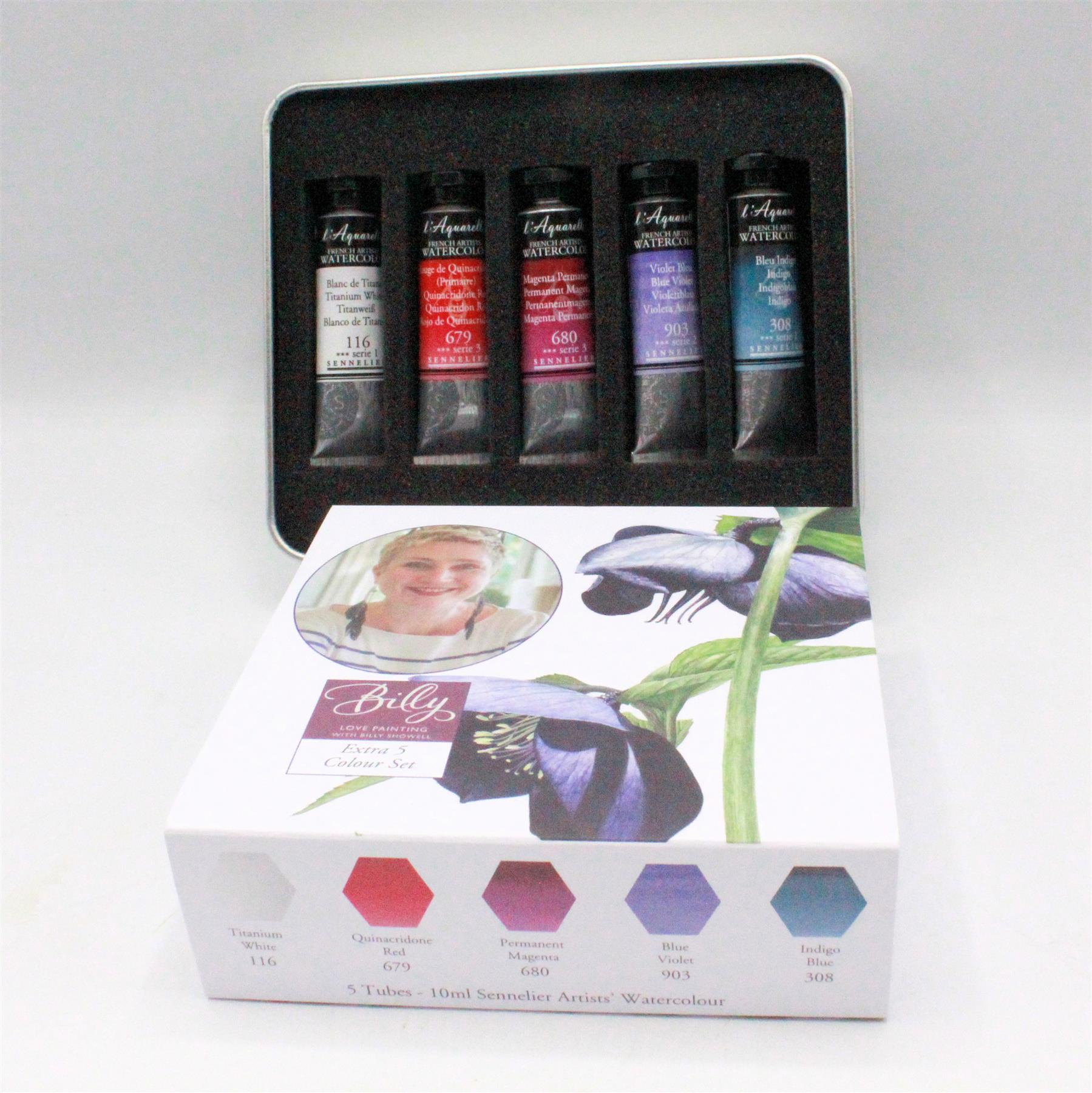 Billy Showell collection watercolour paint sable brush set Sennelier pallet eBay