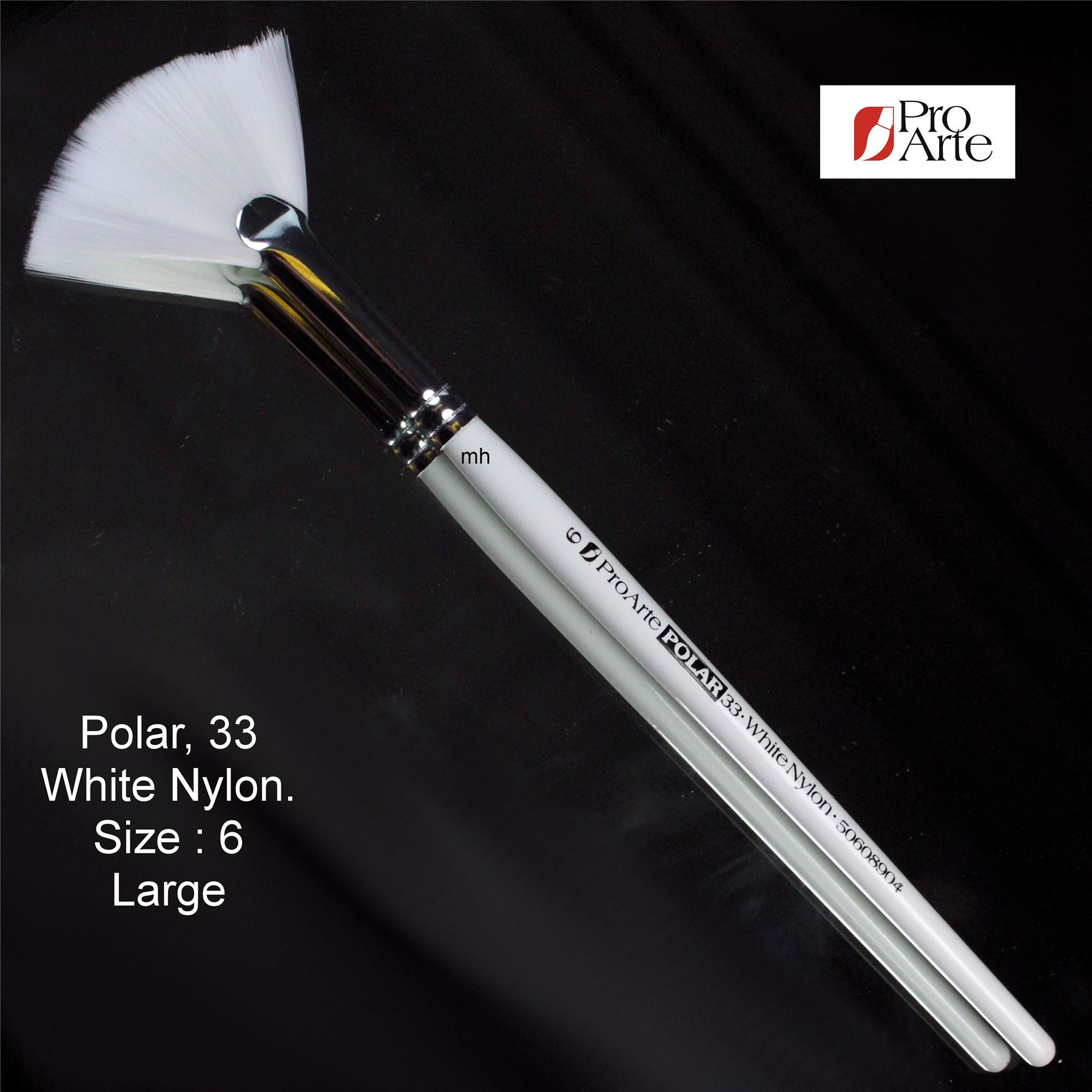 Pro Arte Series 33 Fan Brushes White Nylon single Fan brush oil acrylic