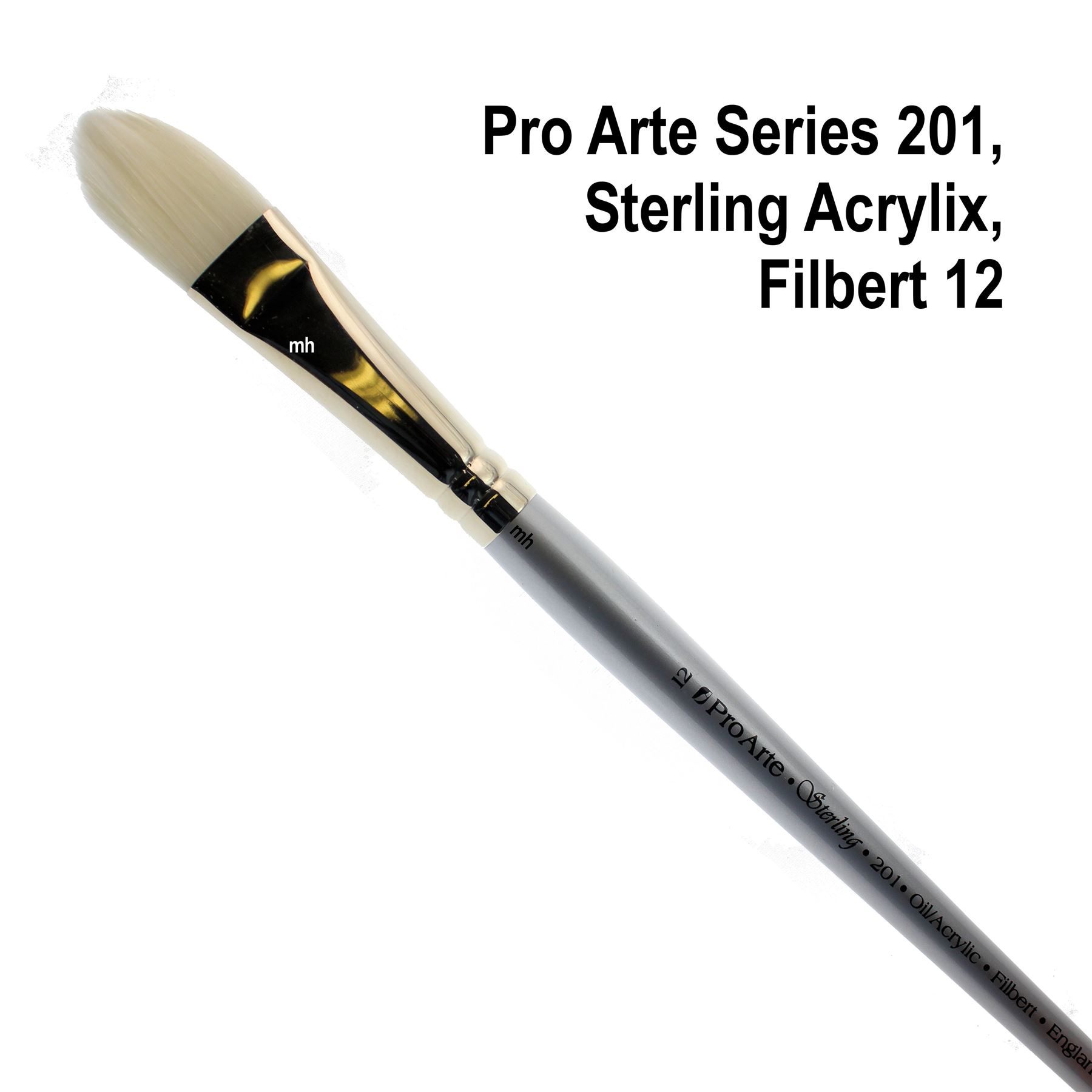 Pro Arte Series 201 Filbert Stirling Brush Tool for Acrylic and Oil Painters - Picture 8 of 8