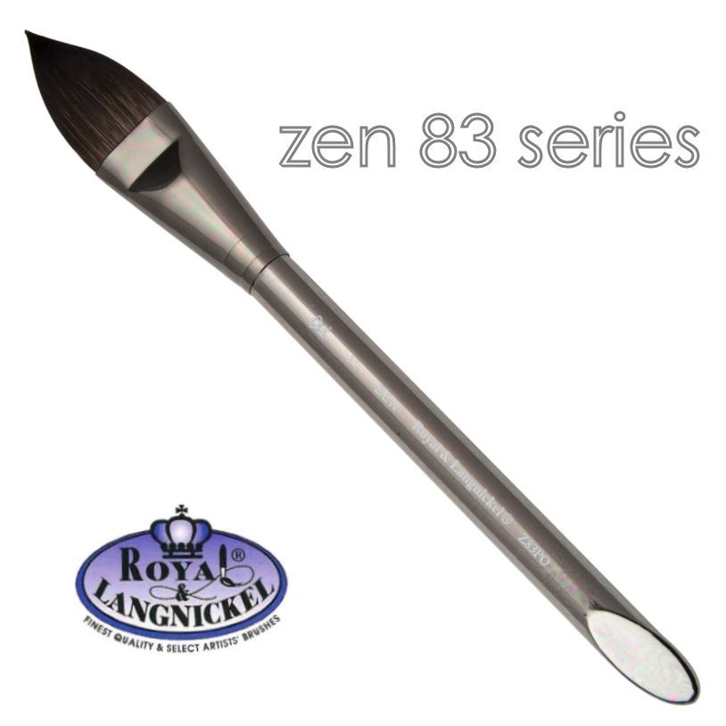 Artist acrylic watercolour brushes synthetic hair Royal & Langnickel Zen - Picture 20 of 37