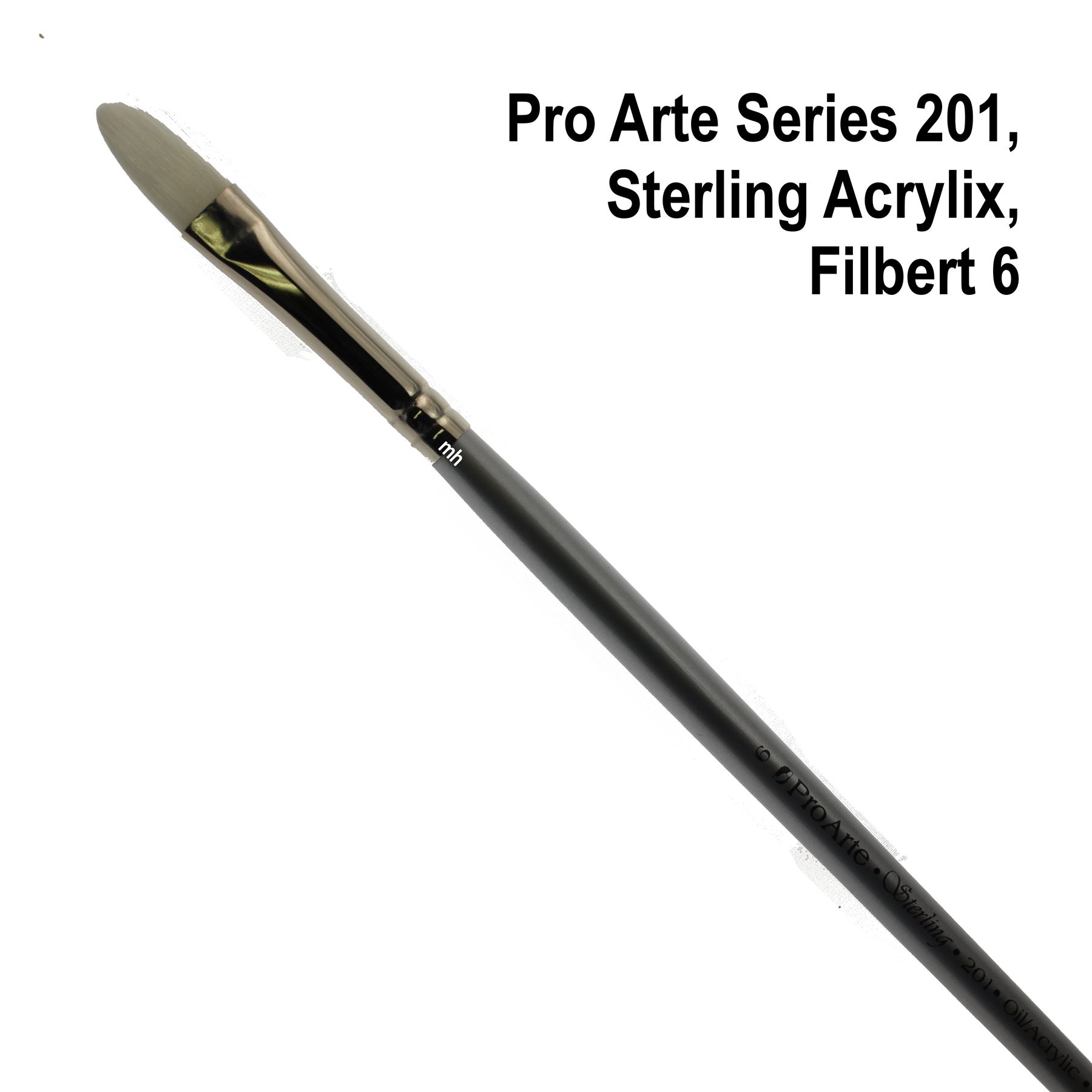 Pro Arte Series 201 Filbert Stirling Brush Tool for Acrylic and Oil Painters - Picture 5 of 8