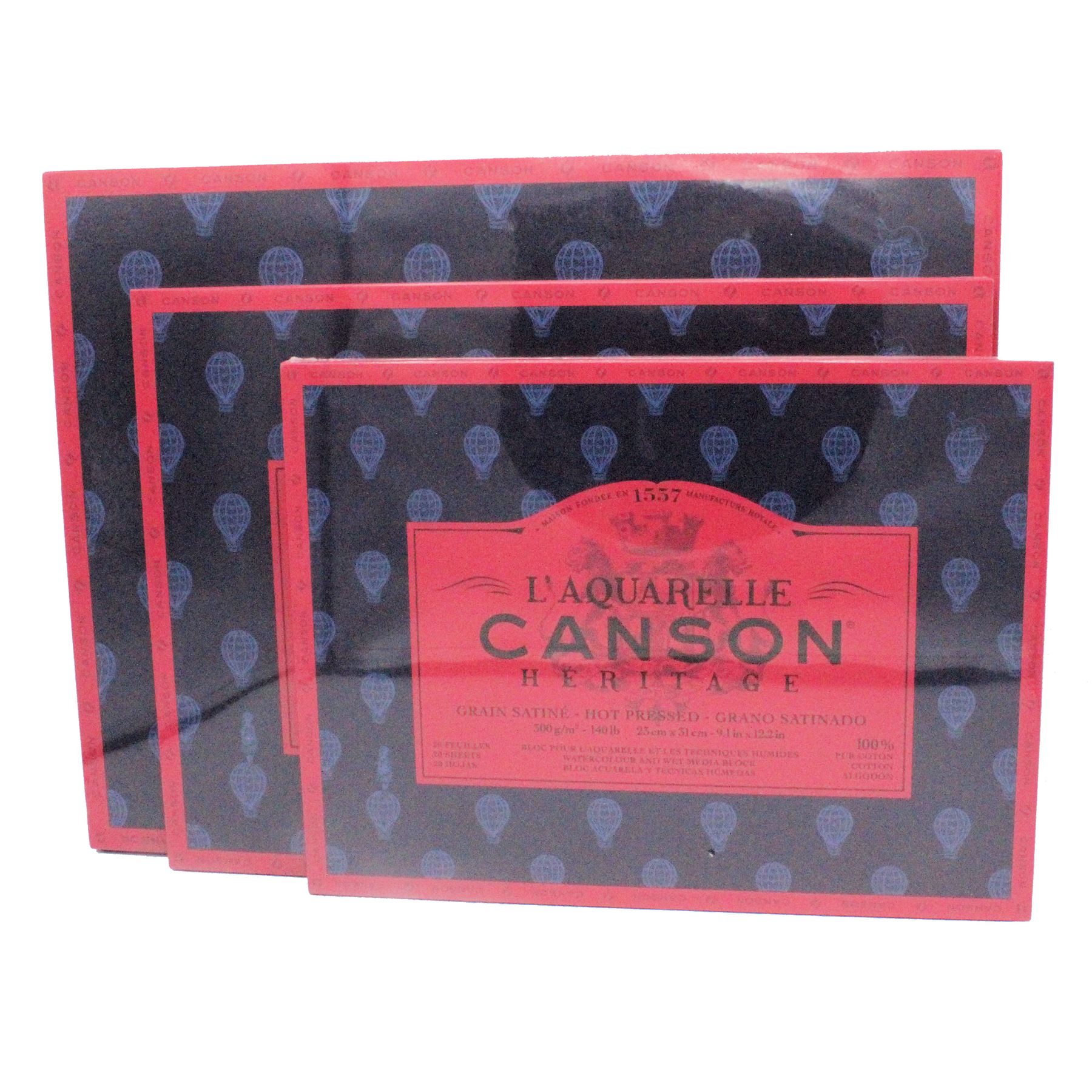 Canson Heritage L'Aquarelle watercolour paper block 140lb rough hot press CP