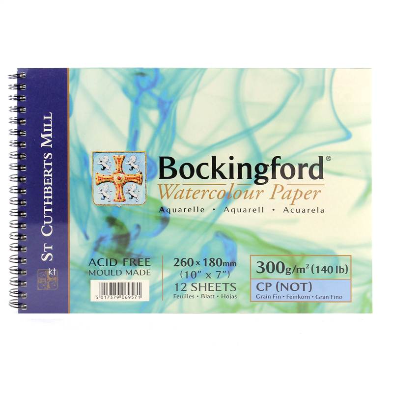 Bockingford cold pressed watercolour artists Pads 300gsm 140lbs 12 sheets