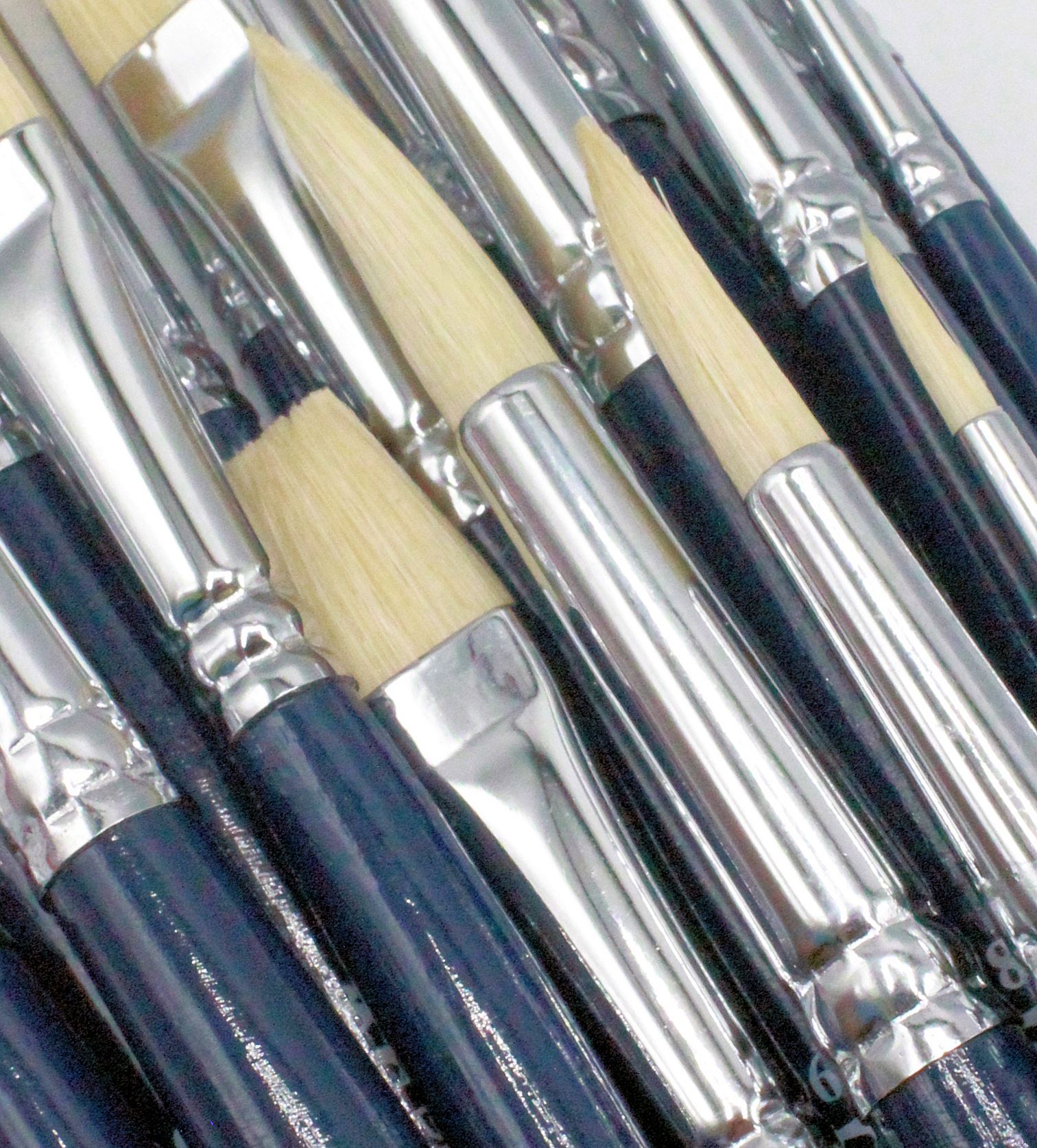 Pro Arte C Hog Hair Brushes – Round & Flat Sets | 4/20/40/100 for Students - Picture 24 of 28