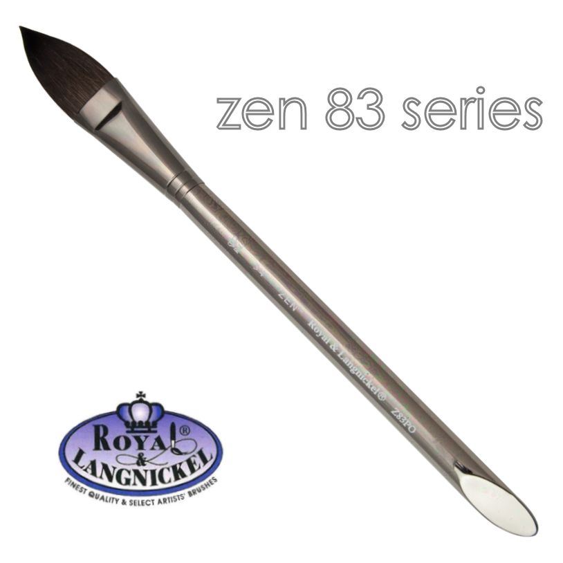 Artist acrylic watercolour brushes synthetic hair Royal & Langnickel Zen - Picture 22 of 37