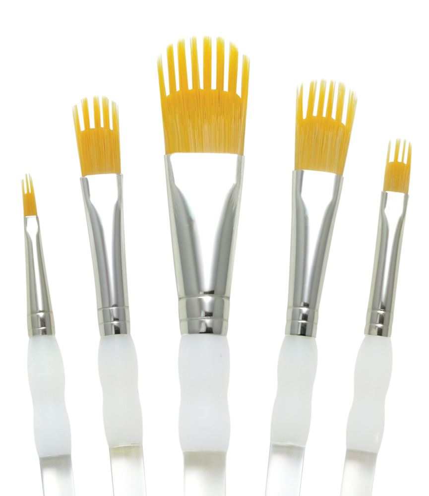Royal & Langnickel brushes aqualon wisp paint brush fan flat filbert - Picture 2 of 8