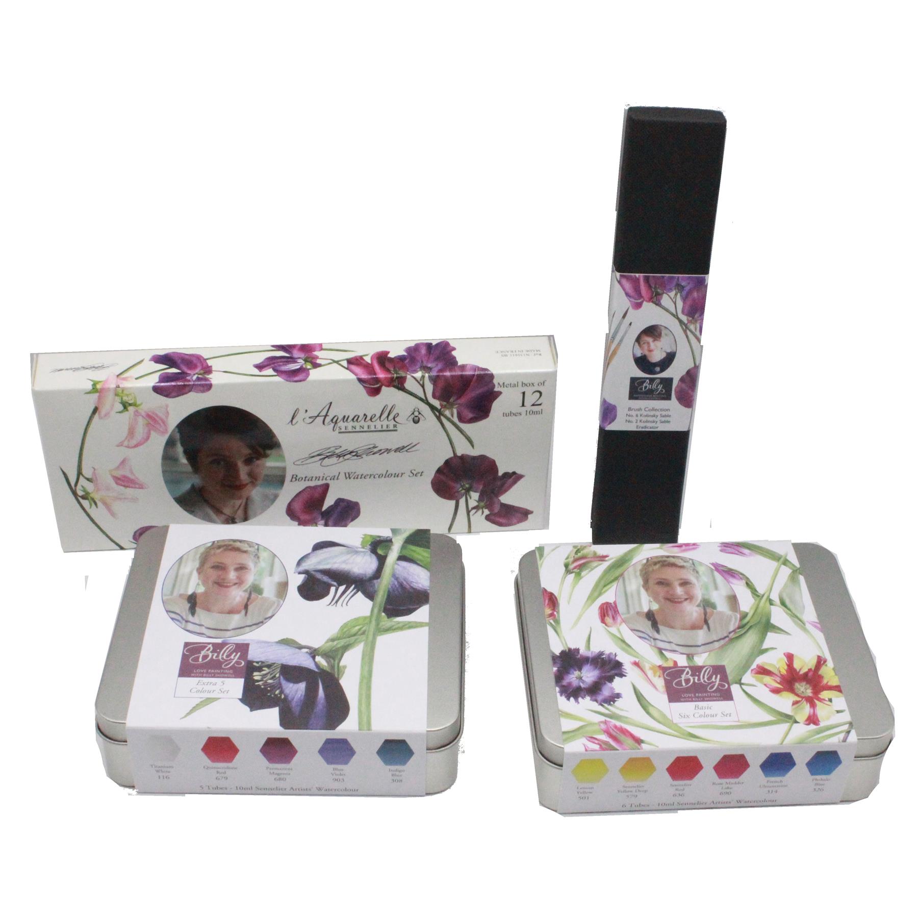 Billy Showell collection watercolour paint sable brush set Sennelier pallet eBay