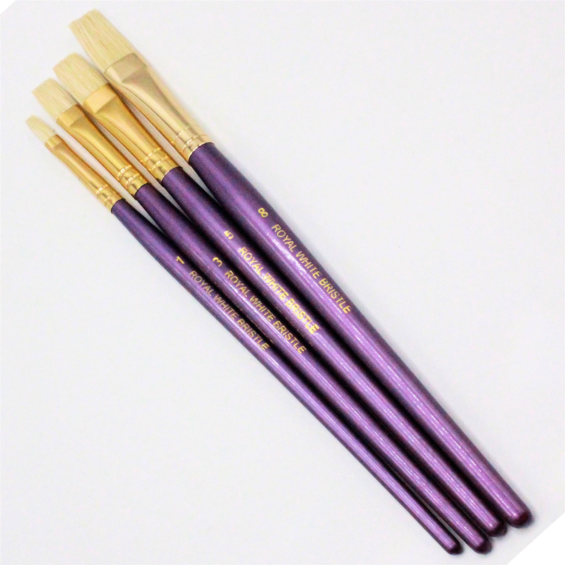 Royal & Langnickel Bristle flat sable artists brushes acrylic paint 1