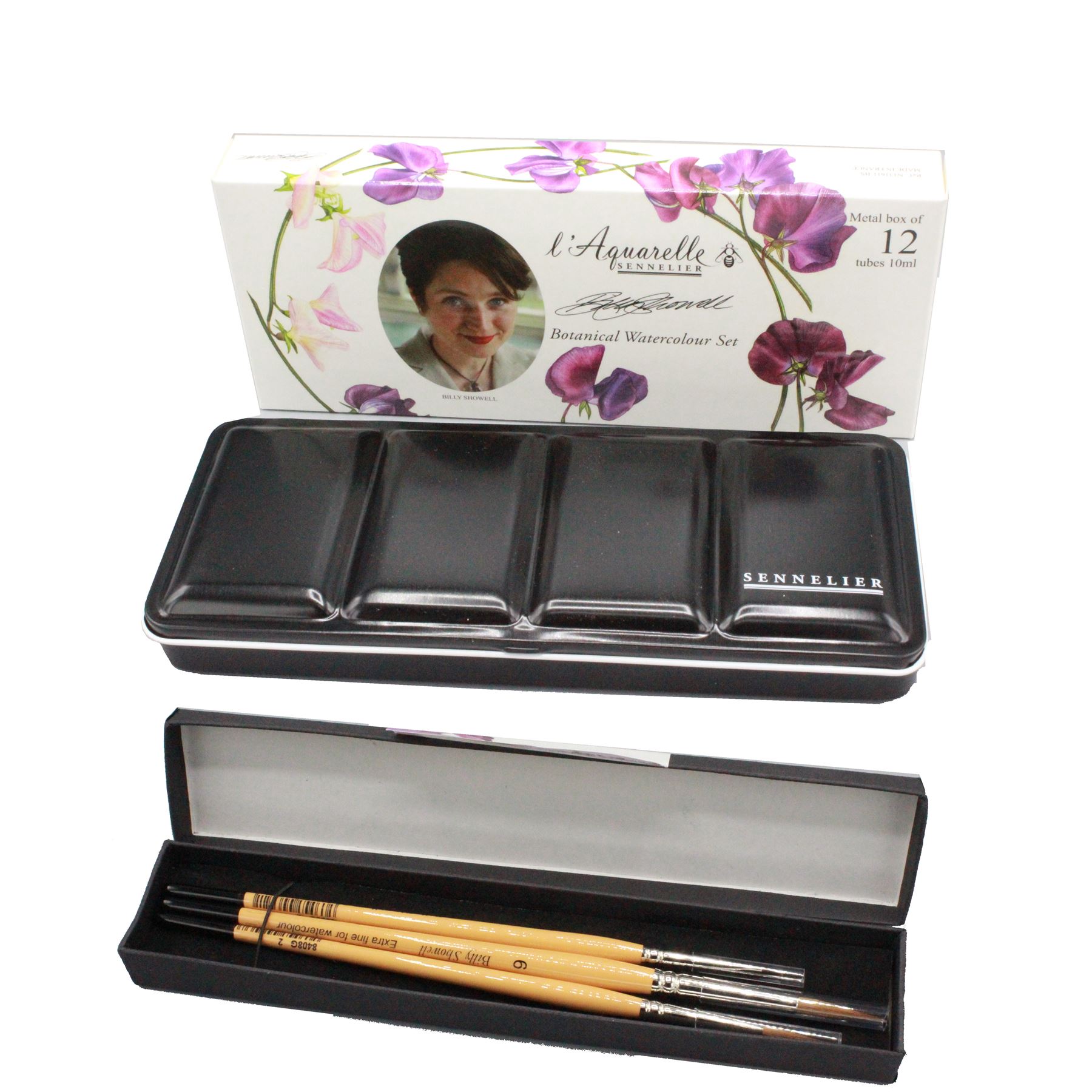 Billy Showell collection watercolour paint sable brush set Sennelier pallet eBay