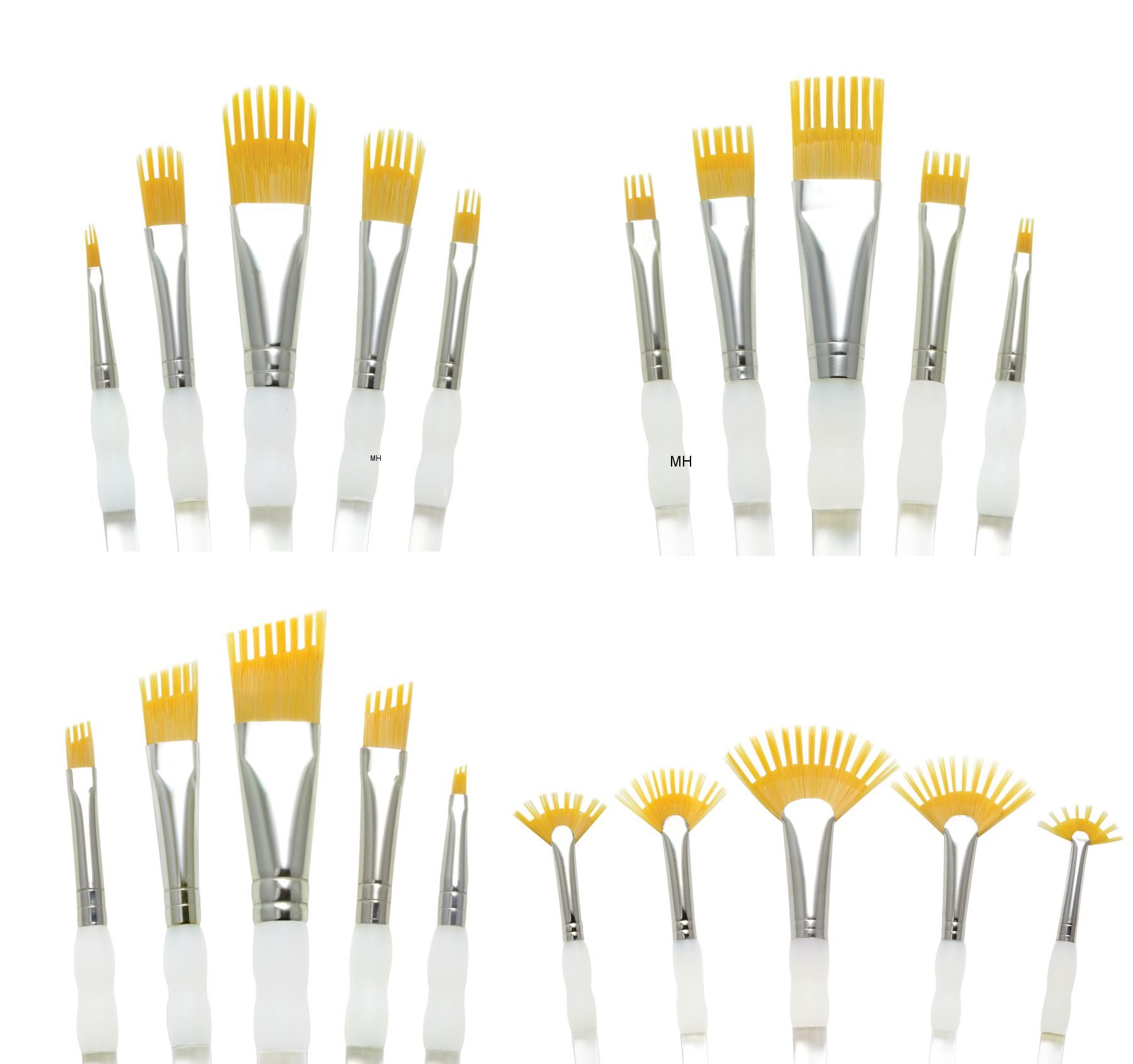 artists brushes aqualon wisp paint brush fan flat filbert royal brush