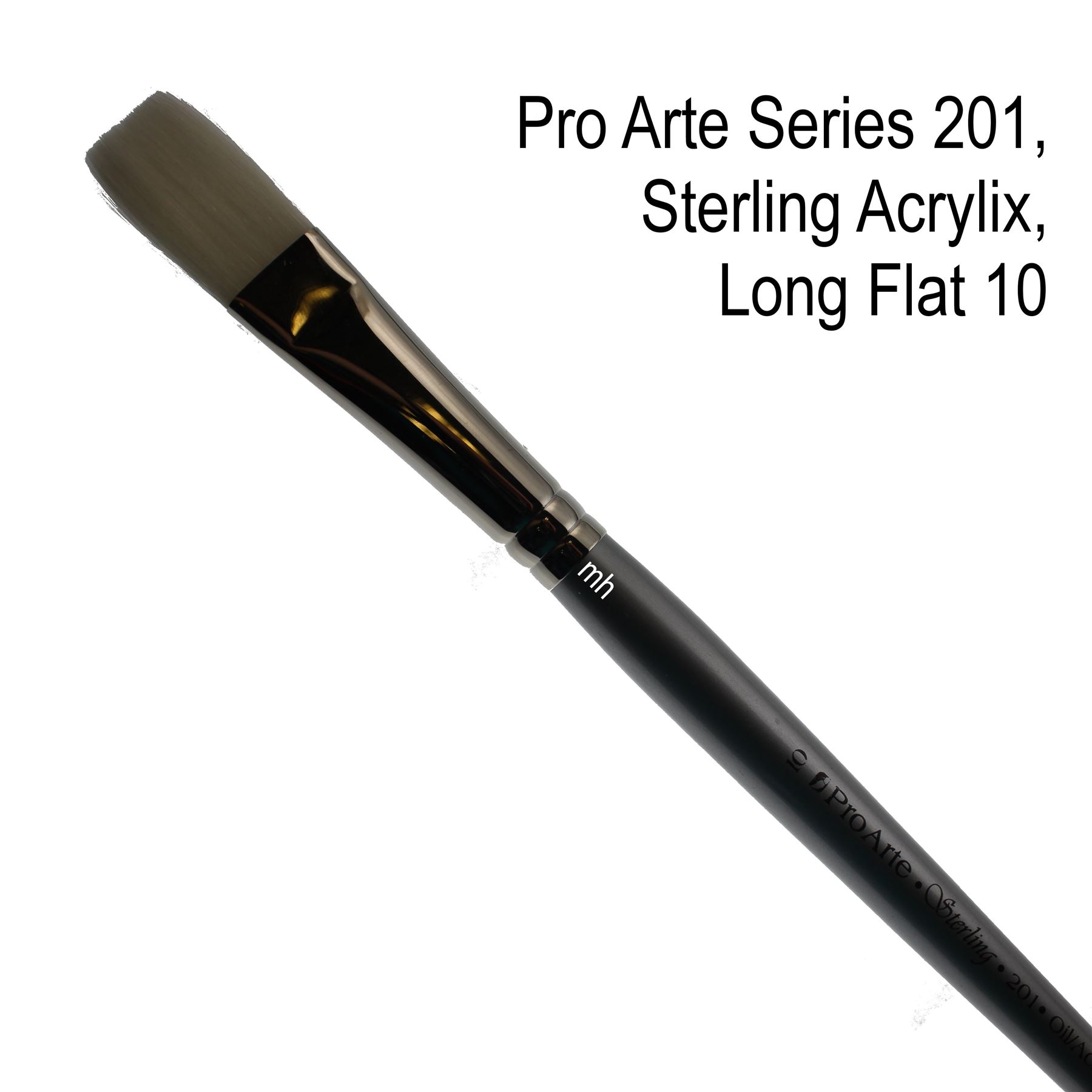 Artists acrylic Oil paint brush single long flat Pro Arte 201 Sterling Acrylix - Picture 11 of 12