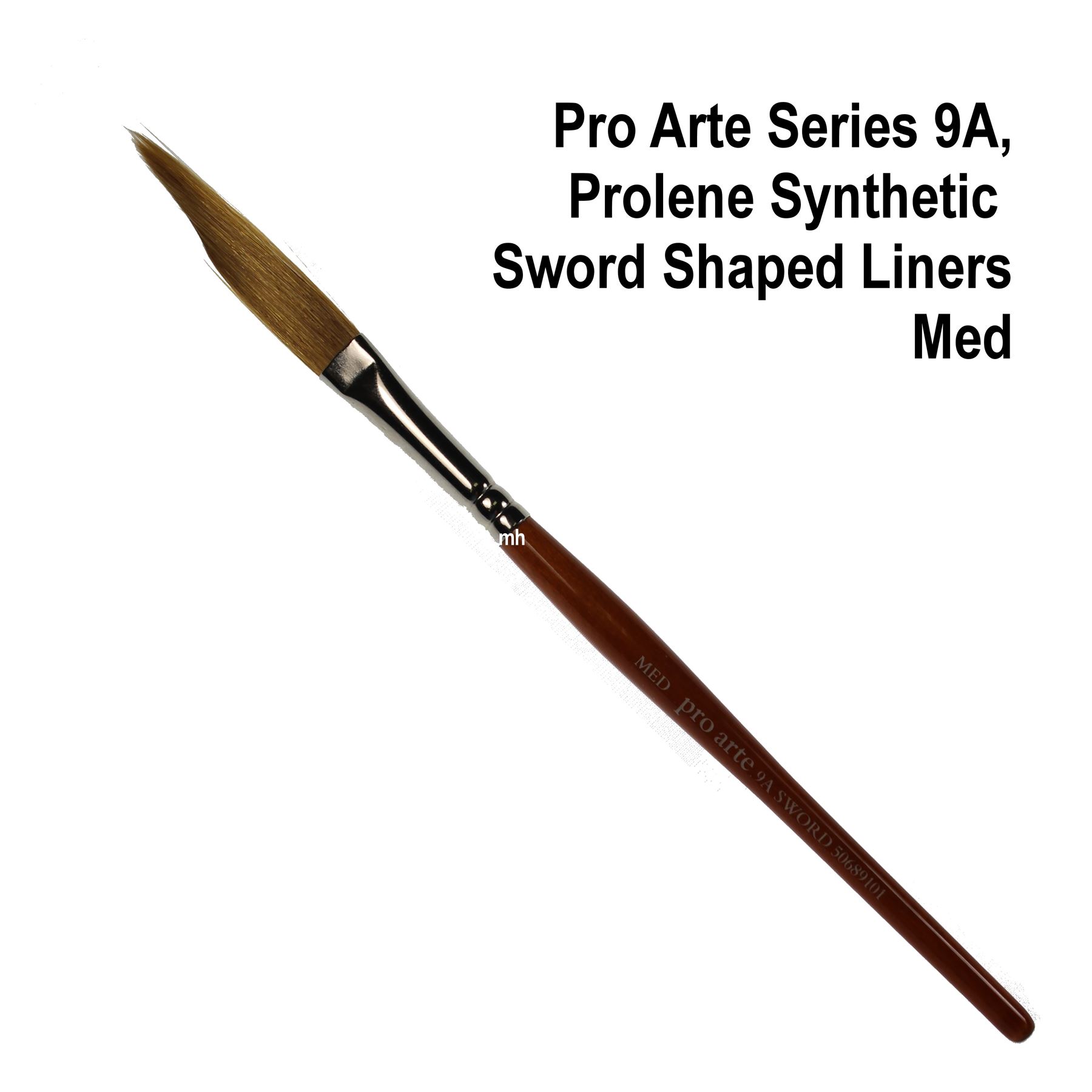 Pro Arte Series 9A prolene Sword Liners Brush Artists watercolour