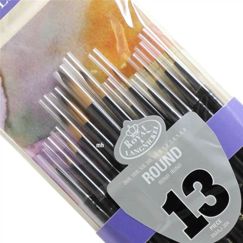 watercolour acrylic artists brushes round flat majestic brush royal langnickel - Picture 10 of 10