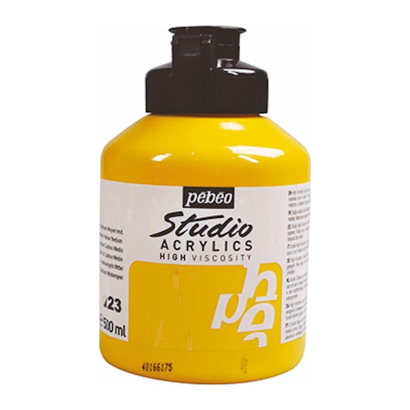 Pebeo Studio Acrylic artists paint 500ml iridescent colours pots