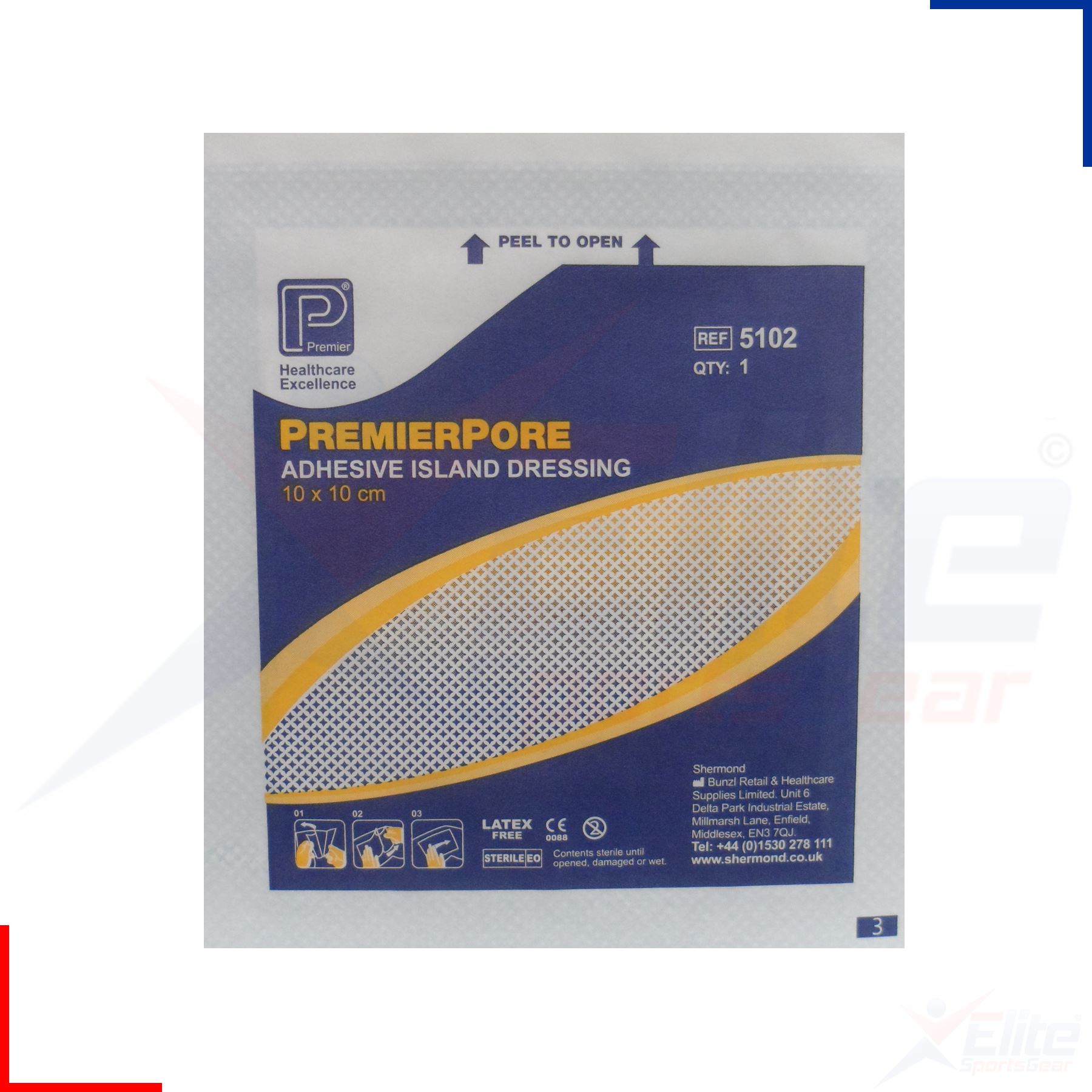 Premierpore Adhesive Island Dressing Medical Surgical 7, 10, 15, 20 or