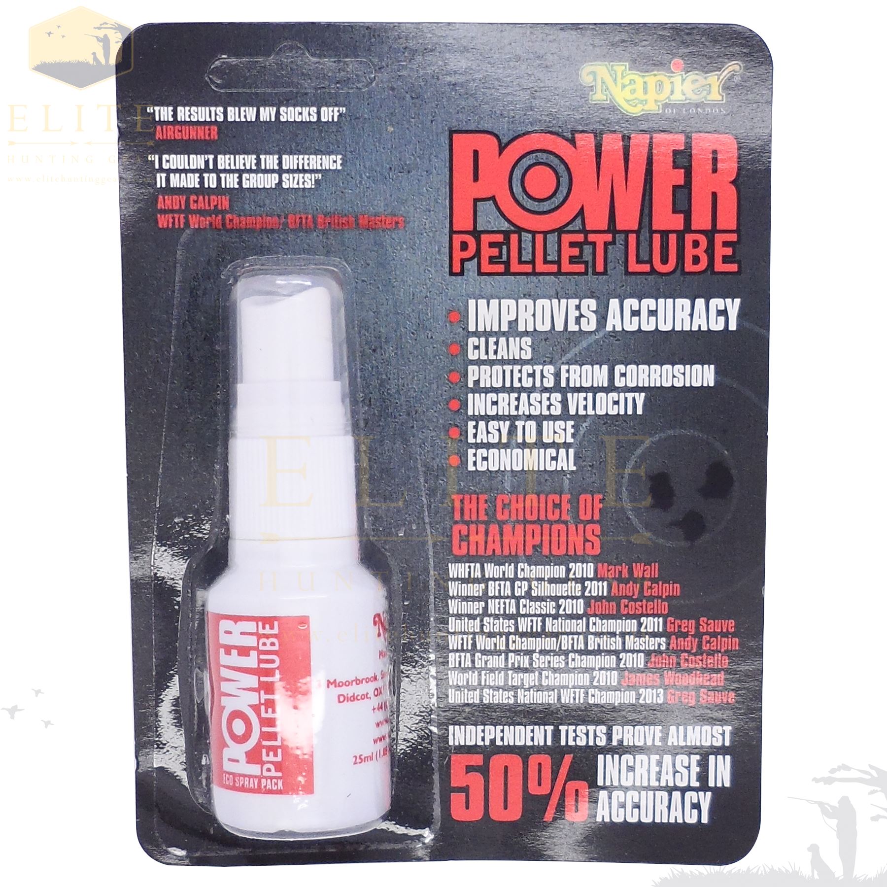Napier Airgun Air Gun Rifle Power Pellet Lubrication Lube 25ml Pump