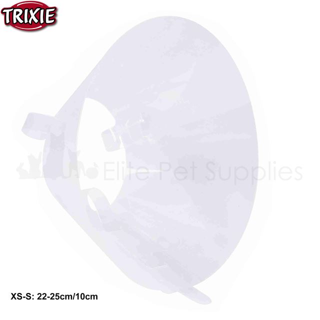 Trixie Dog Cone Collar Transparent Vet Elizabethan Surgery Wound Healing - Picture 6 of 11