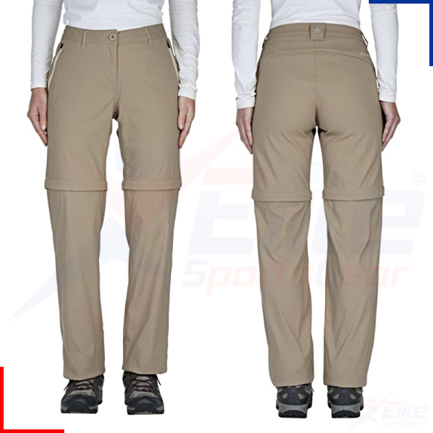 Craghoppers Ladies Kiwi Pro Stretch Walking Trousers Zip Off Shorts