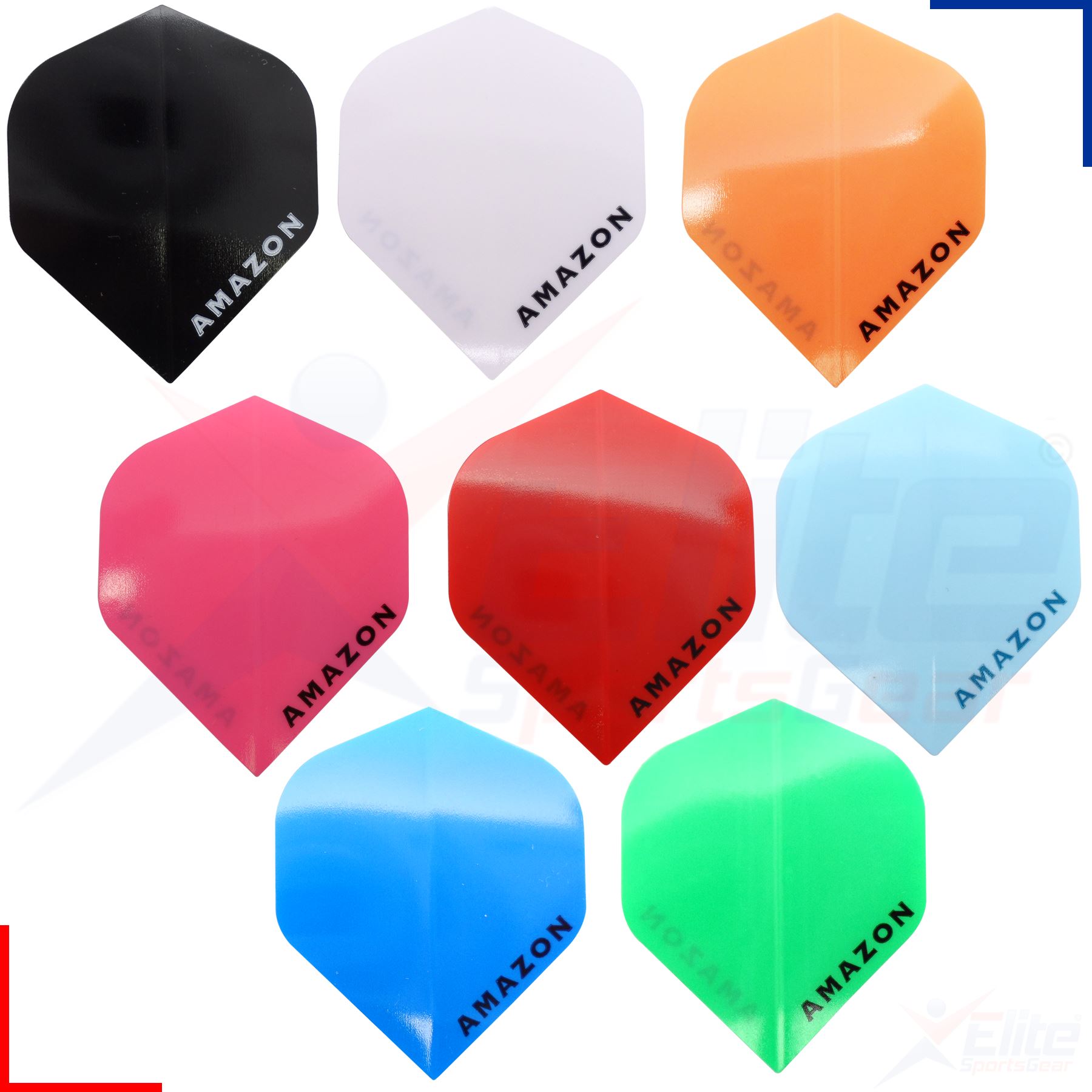 Extra Tough in Plain Red 5 Sets of Amazon Originals Darts Flights