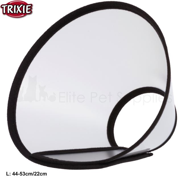 Trixie Dog Cone Collar Transparent Vet Elizabethan Wound Healing Hook & Loop - Picture 9 of 10