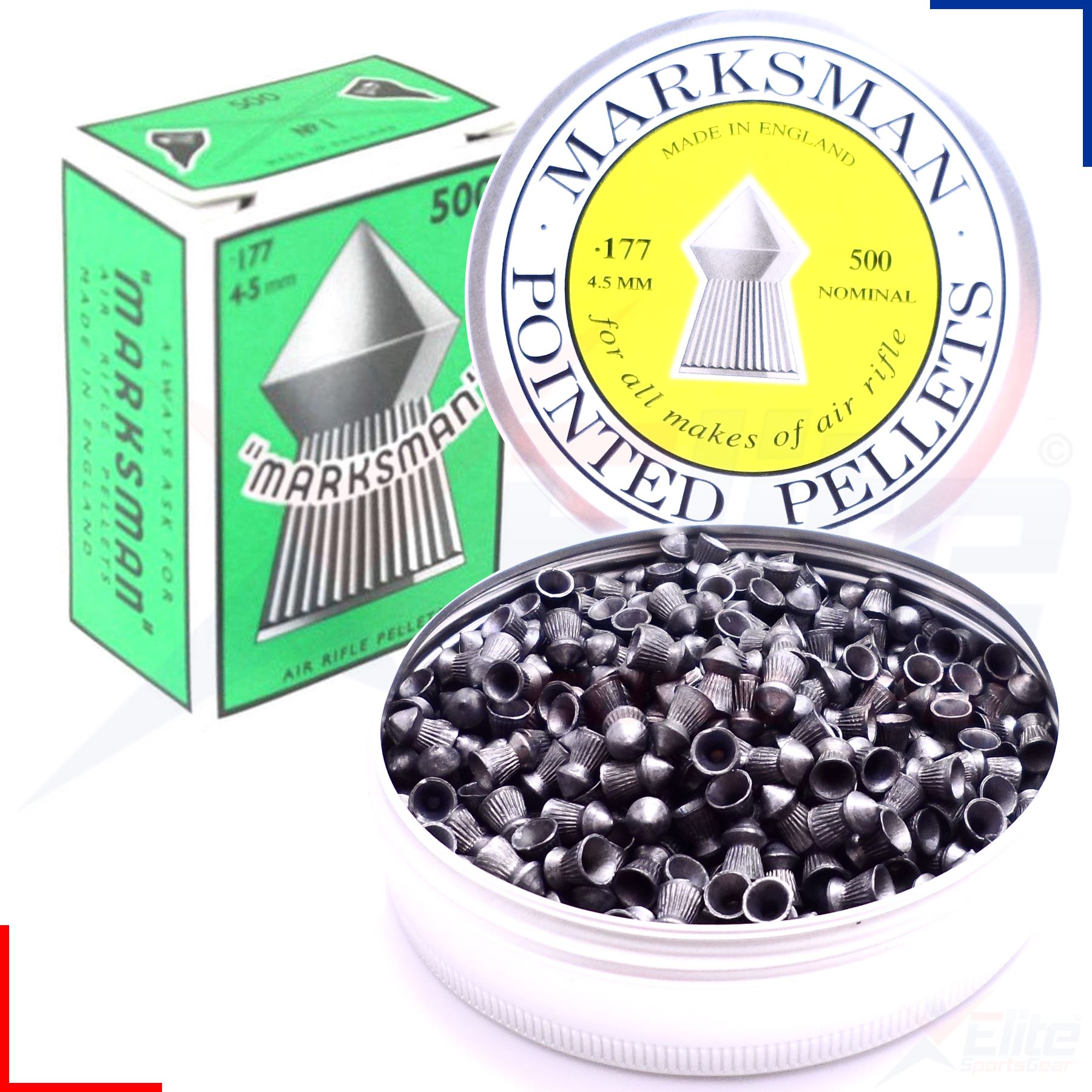 Marksman Pellets .177 .22 Domed Pointed Airgun Rifle Pistol Hunting