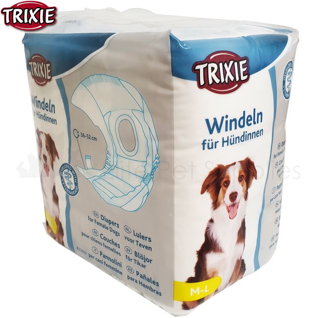TRIXIE FEMALE DOG Diapers Disposable Incontinence Season Nappies 12 Pack £11.95 PicClick UK