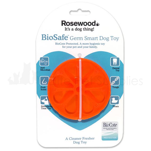 Biosafe Dog Toy Dental Chew Antibacterial Fruit Scented Floating Squeaky - Picture 3 of 5