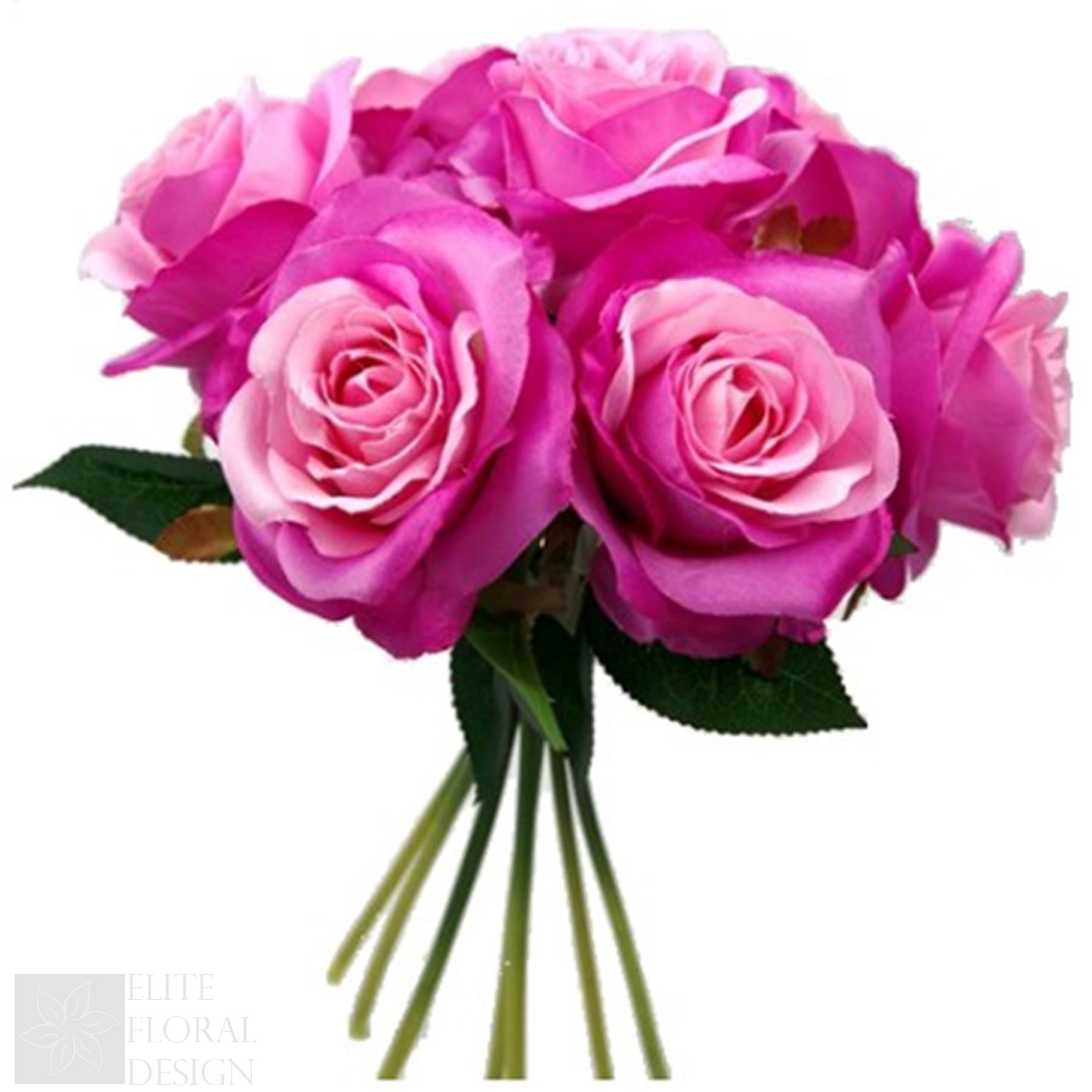 35cm Large Artificial Rose Bouquet Silk Flowers Open Head Floral Wedding eBay