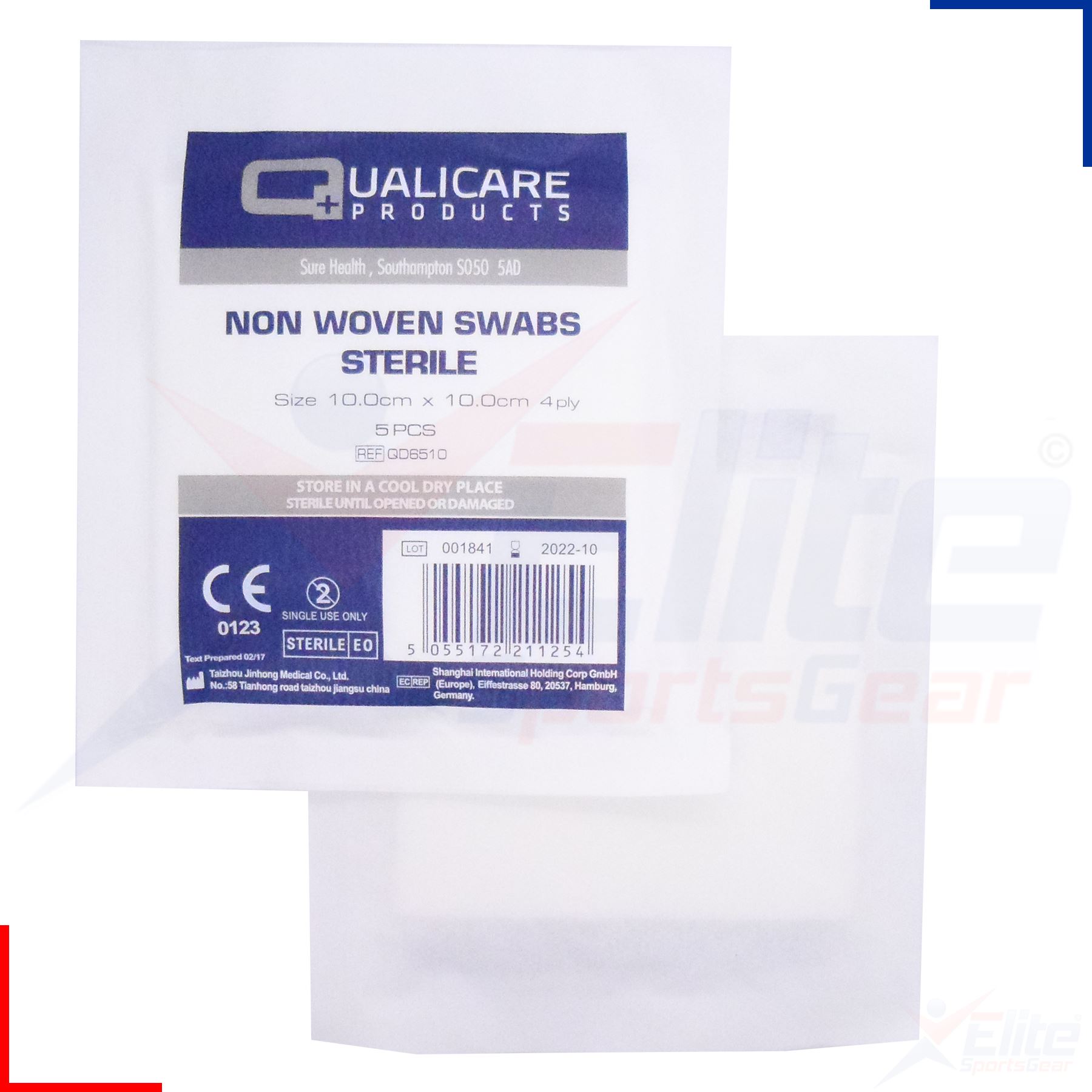 Qualicare Non-Woven Sterile 4PLY Gauze Swabs Medical Absorbent 5cm 7.5cm or 10cm - Picture 4 of 4