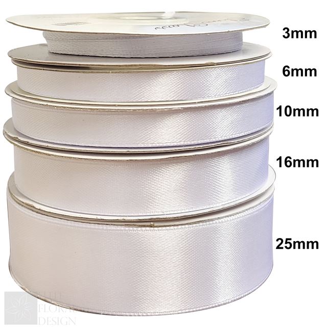 Satin Ribbon Reels Rolls Double Sided Face 25 Metre Plain Width 3mm - 25mm Craft - Picture 21 of 22