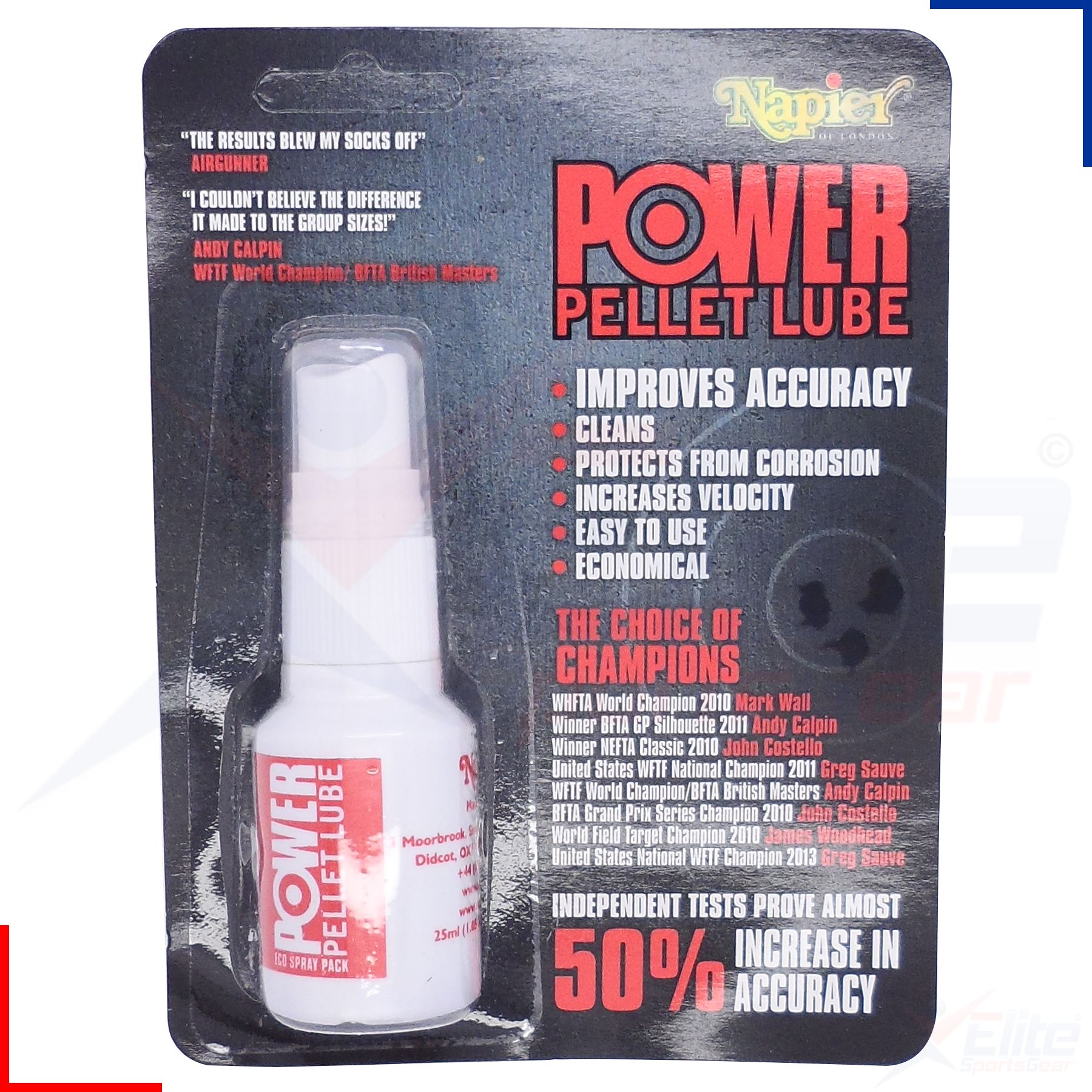 Napier Airgun Air Gun Rifle Power Pellet Lubrication Lube 25ml Pump