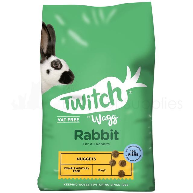 Twitch Rabbit Nuggets Wagg Pet Food Feed Animal Pellets 2kg 4kg or 10kg