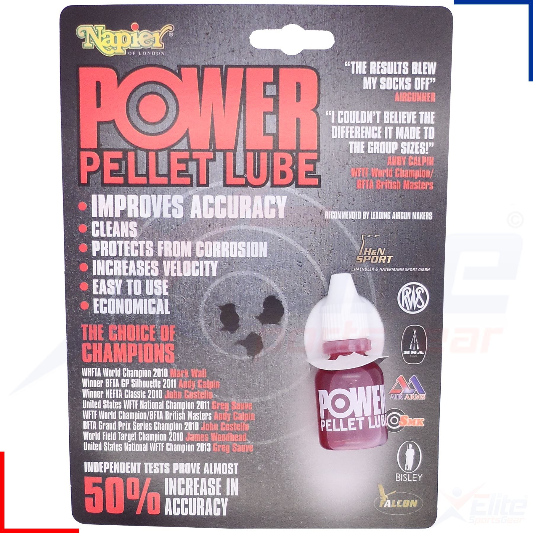 Napier Airgun Air Gun Rifle Power Pellet Lubrication Lube 10ml