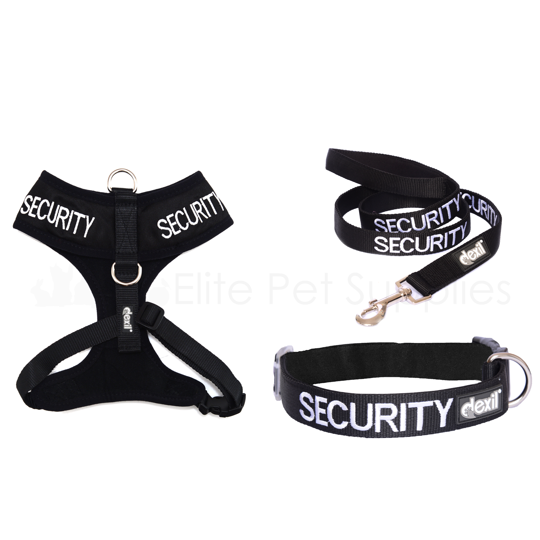Dexil Dog Collar, Lead, Harness, Coat Colour Coded Advance Pet Warning