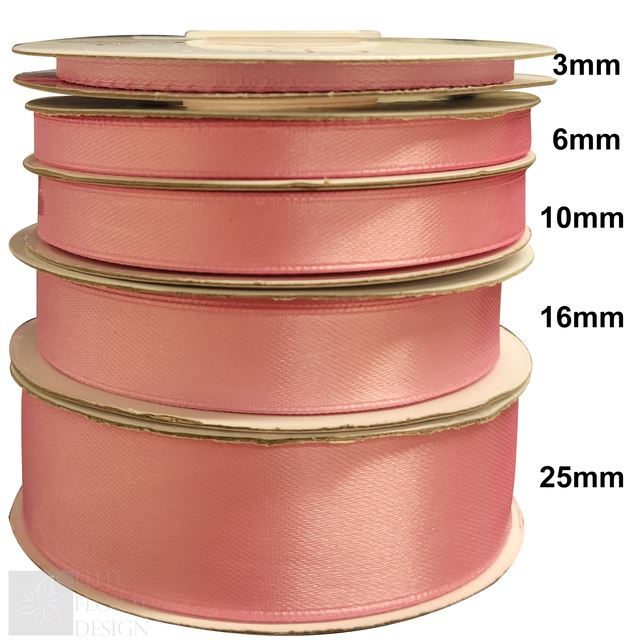 Satin Ribbon Reels Rolls Double Sided Face 25 Metre Plain Width 3mm - 25mm Craft - Picture 15 of 22