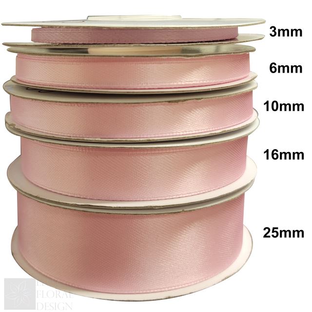 Satin Ribbon Reels Rolls Double Sided Face 25 Metre Plain Width 3mm - 25mm Craft - Picture 7 of 22