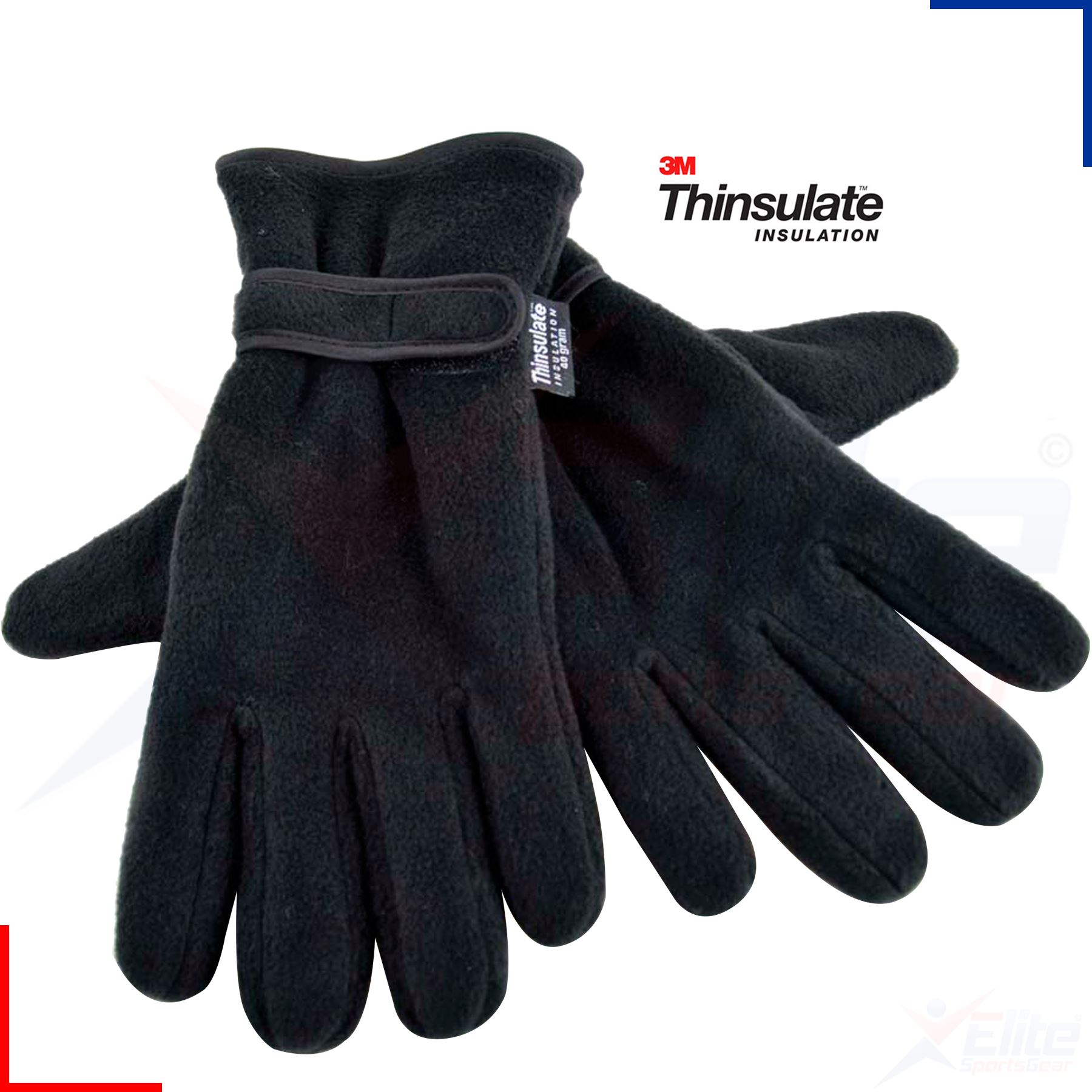 Mens 3M Thinsulate Fleece Gloves Warm Thermal Winter Black/ Grey eBay