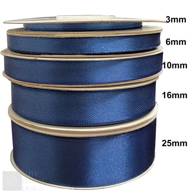 Satin Ribbon Reels Rolls Double Sided Face 25 Metre Plain Width 3mm - 25mm Craft - Picture 13 of 22