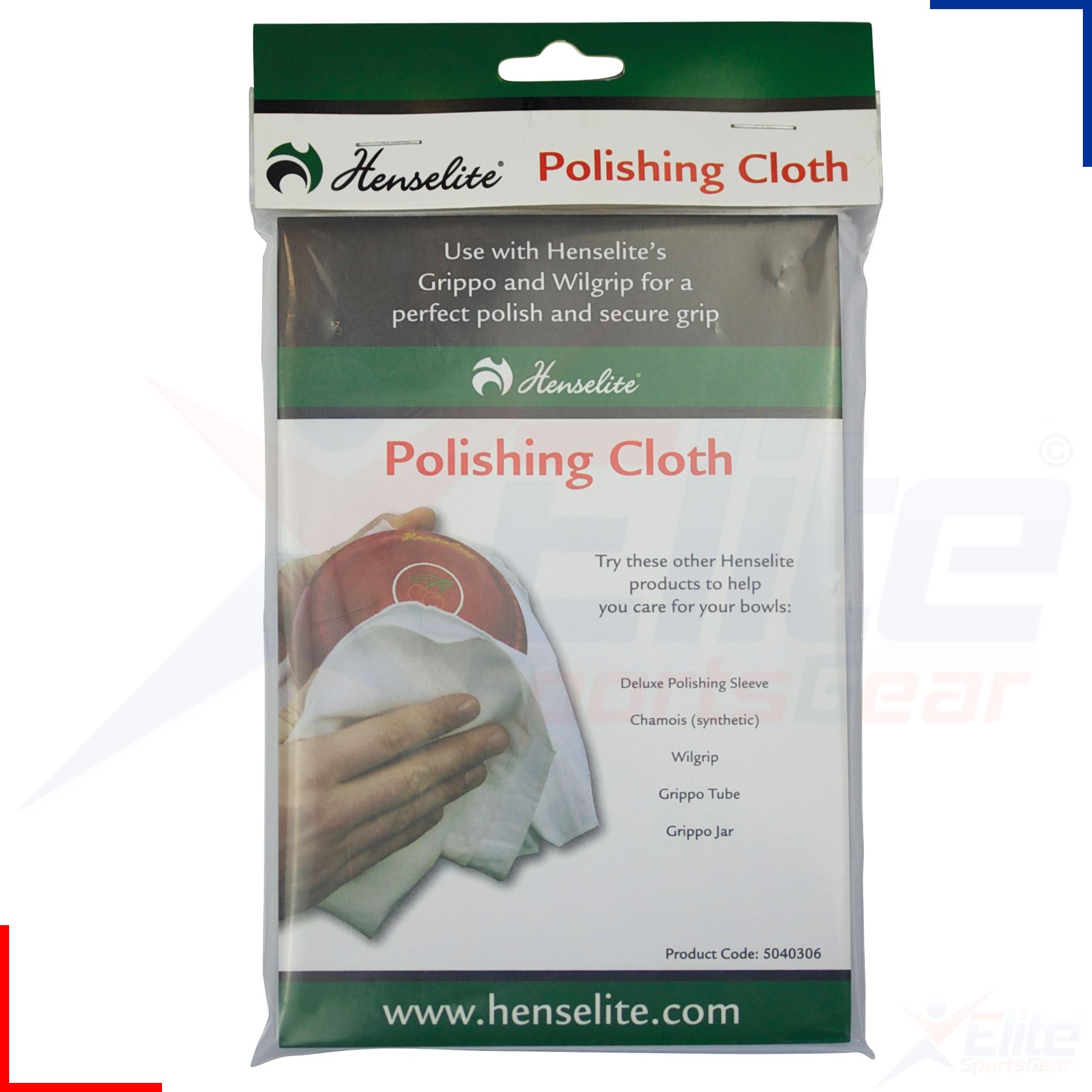 Henselite Crown Green Lawn Bowls Ball Polishing Cloth White
