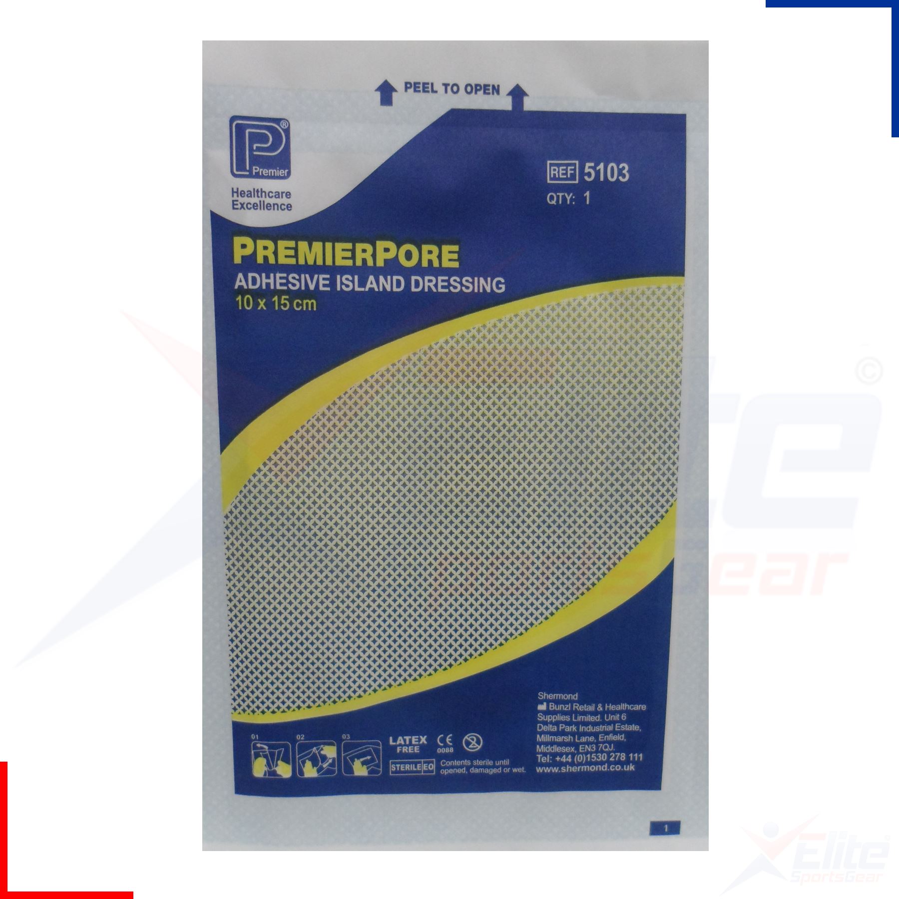 Premierpore Adhesive Island Dressing Medical Surgical 7, 10, 15, 20 or