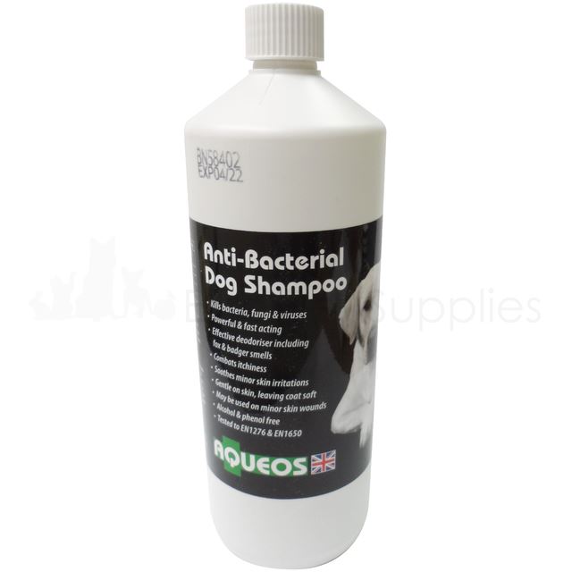 Aqueos Anti Bacterial Dog Shampoo For Itchy Dogs and Skin 200ml or 1
