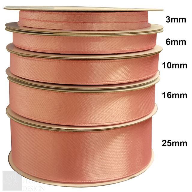Satin Ribbon Reels Rolls Double Sided Face 25 Metre Plain Width 3mm - 25mm Craft - Picture 20 of 22