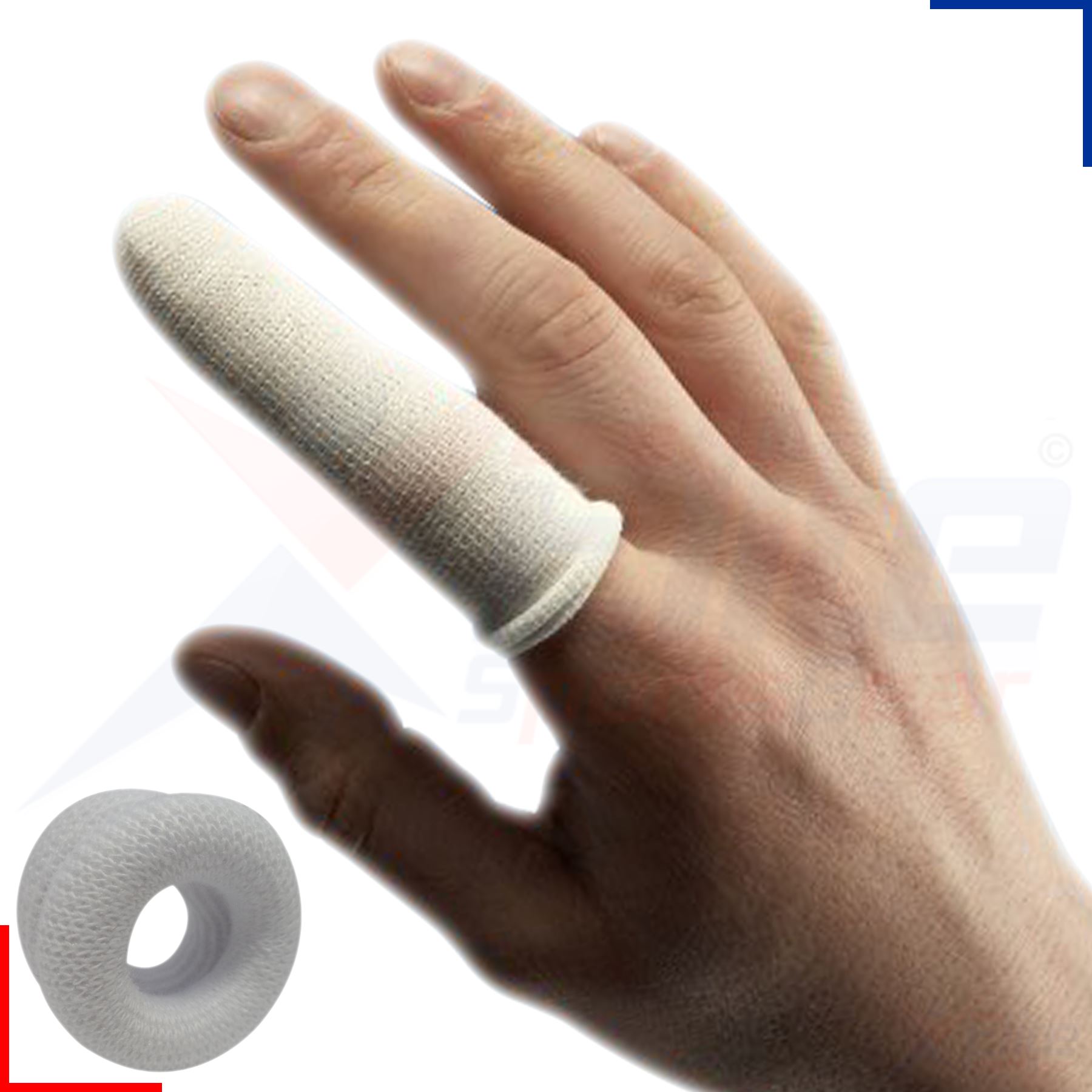 Tubular Finger Cot Bob Buddies Protective Catering Dressing White