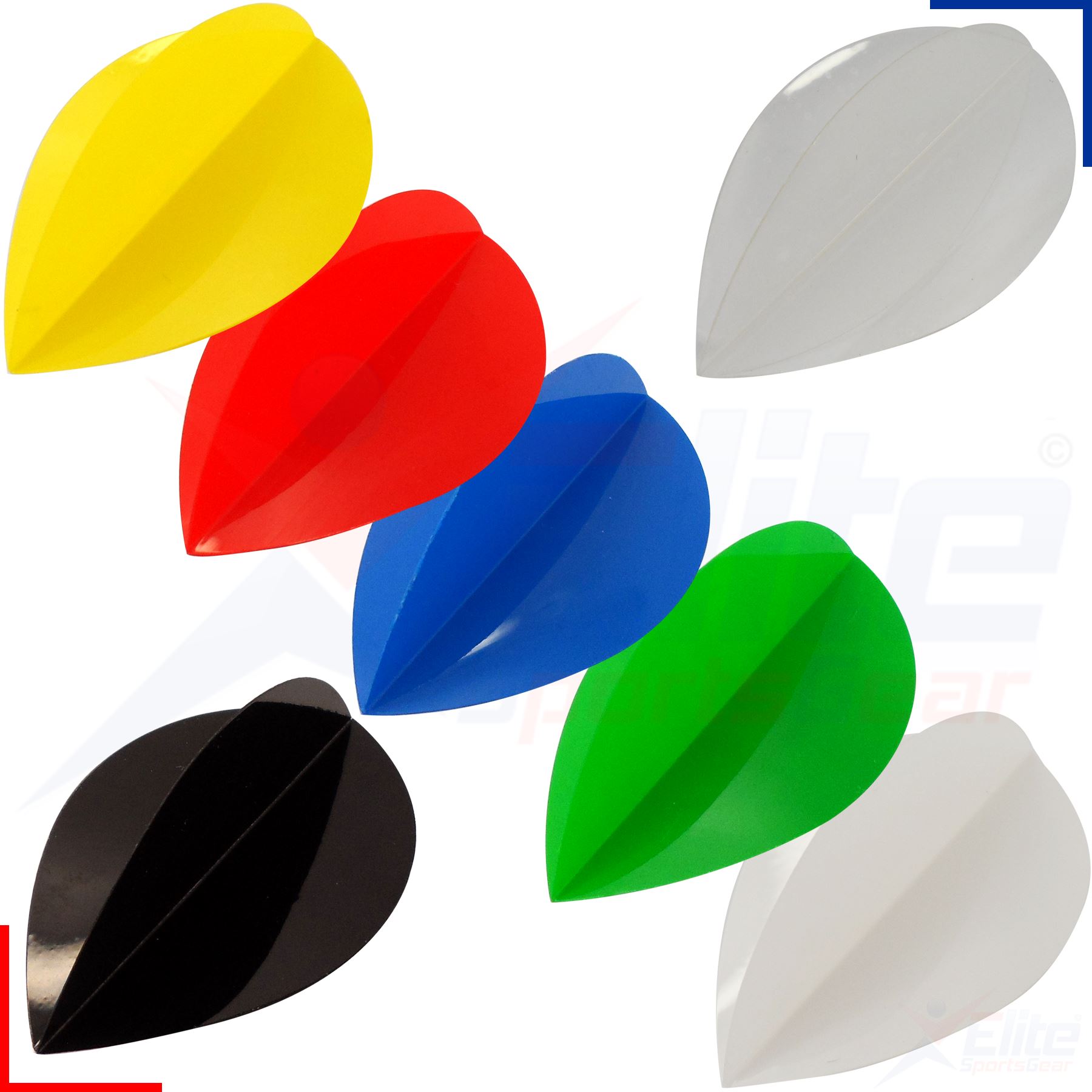 Plain Poly Pear Shaped Strong Elite Dart Flights 5 Sets eBay