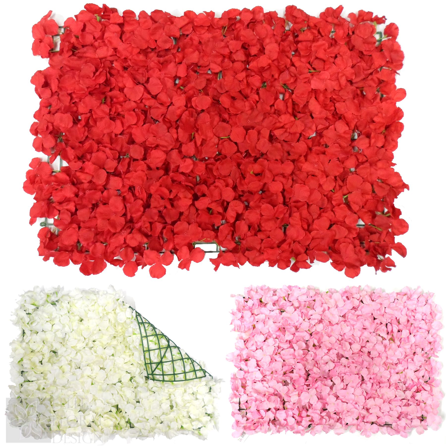 Artificial Hydrangea Flower Wall Wedding Decoration Panel 60cm x 40cm