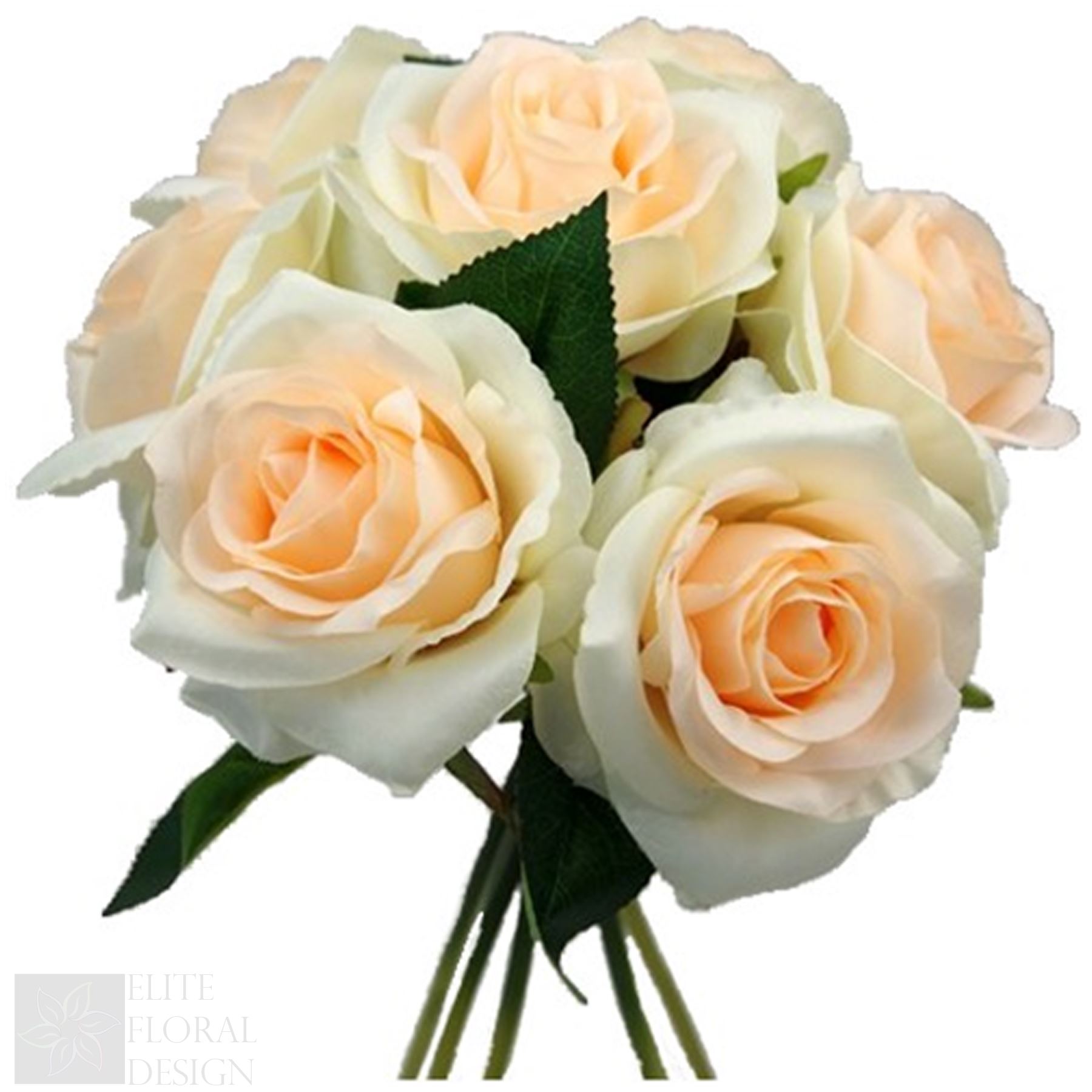 35cm Large Artificial Rose Bouquet Silk Flowers Open Head Floral Wedding eBay