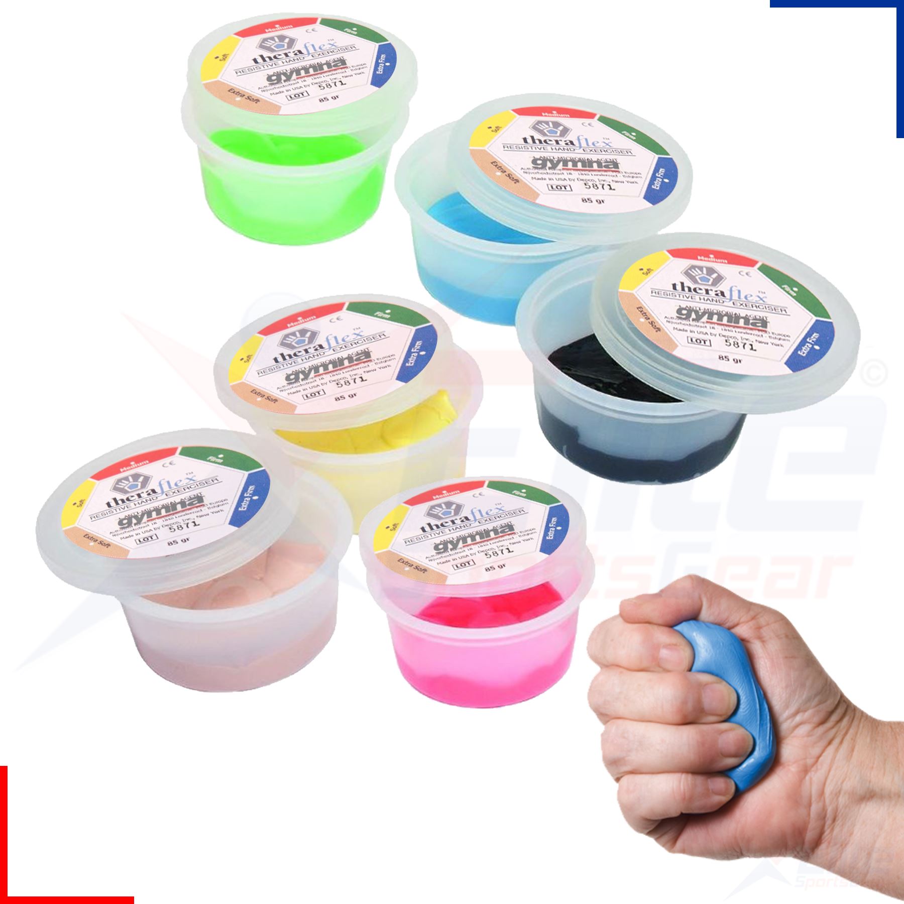 Theraflex Theraputty 85g Physio Hand Exerciser Various Strengths eBay