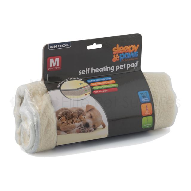 Ancol Dog Self Heating Blanket Pet Cat Puppy Pad Bed Warm Crate Fleece