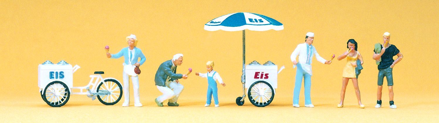 Fairground Ice Cream HO/OO gauge Figures Preiser 24661